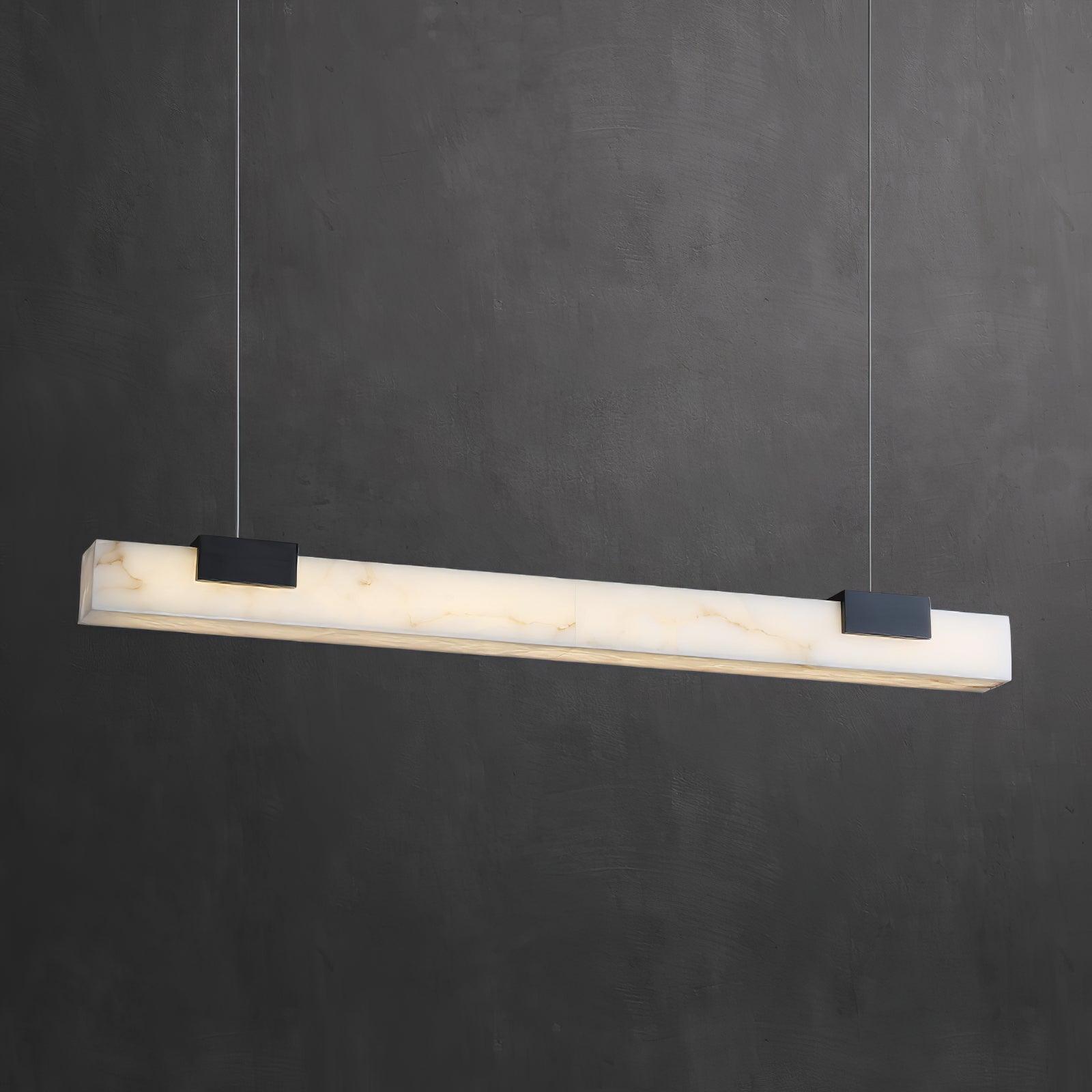 Kaelen Minimalist Alabaster Linear Pendant Light - Neutralighting