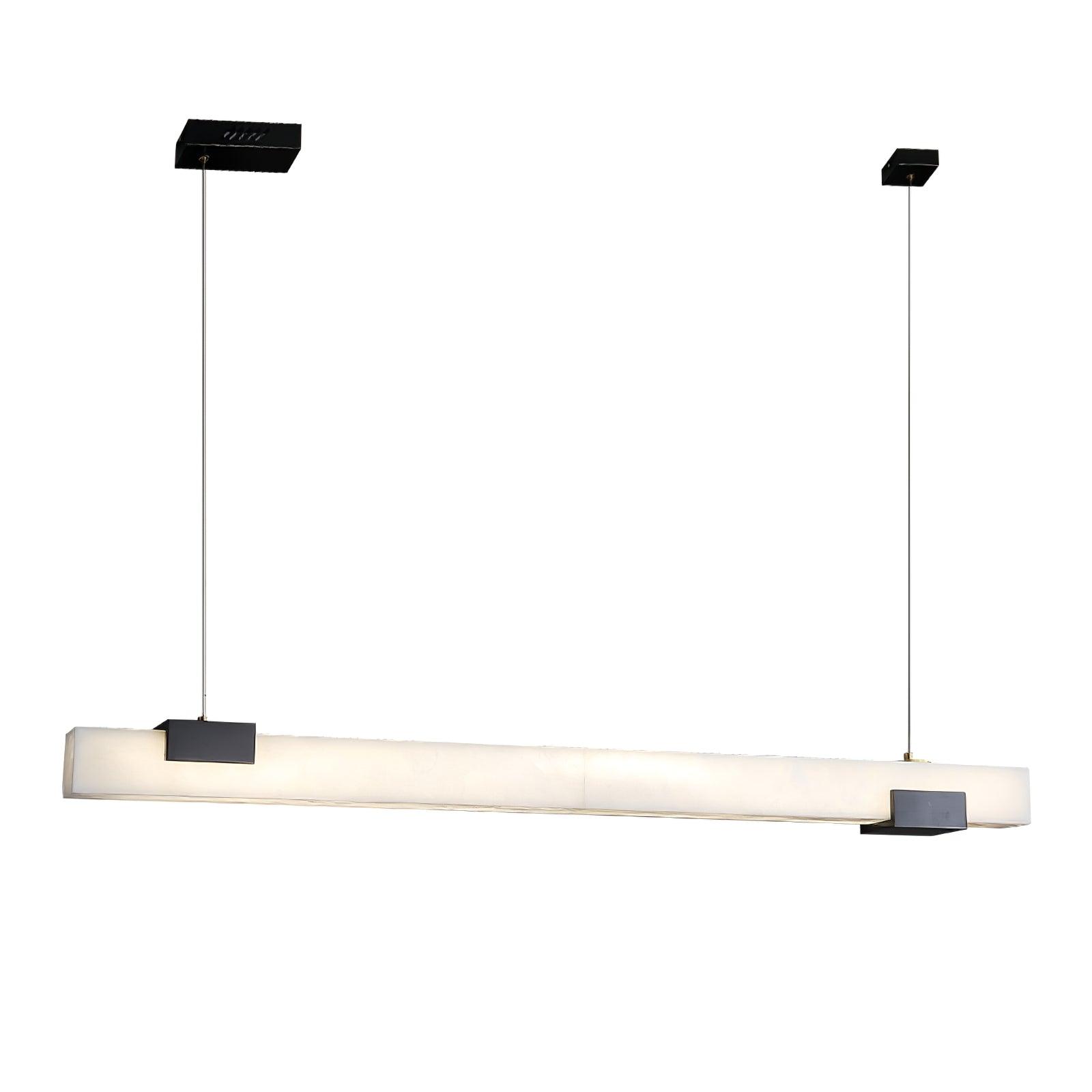 Kaelen Minimalist Alabaster Linear Pendant Light - Neutralighting