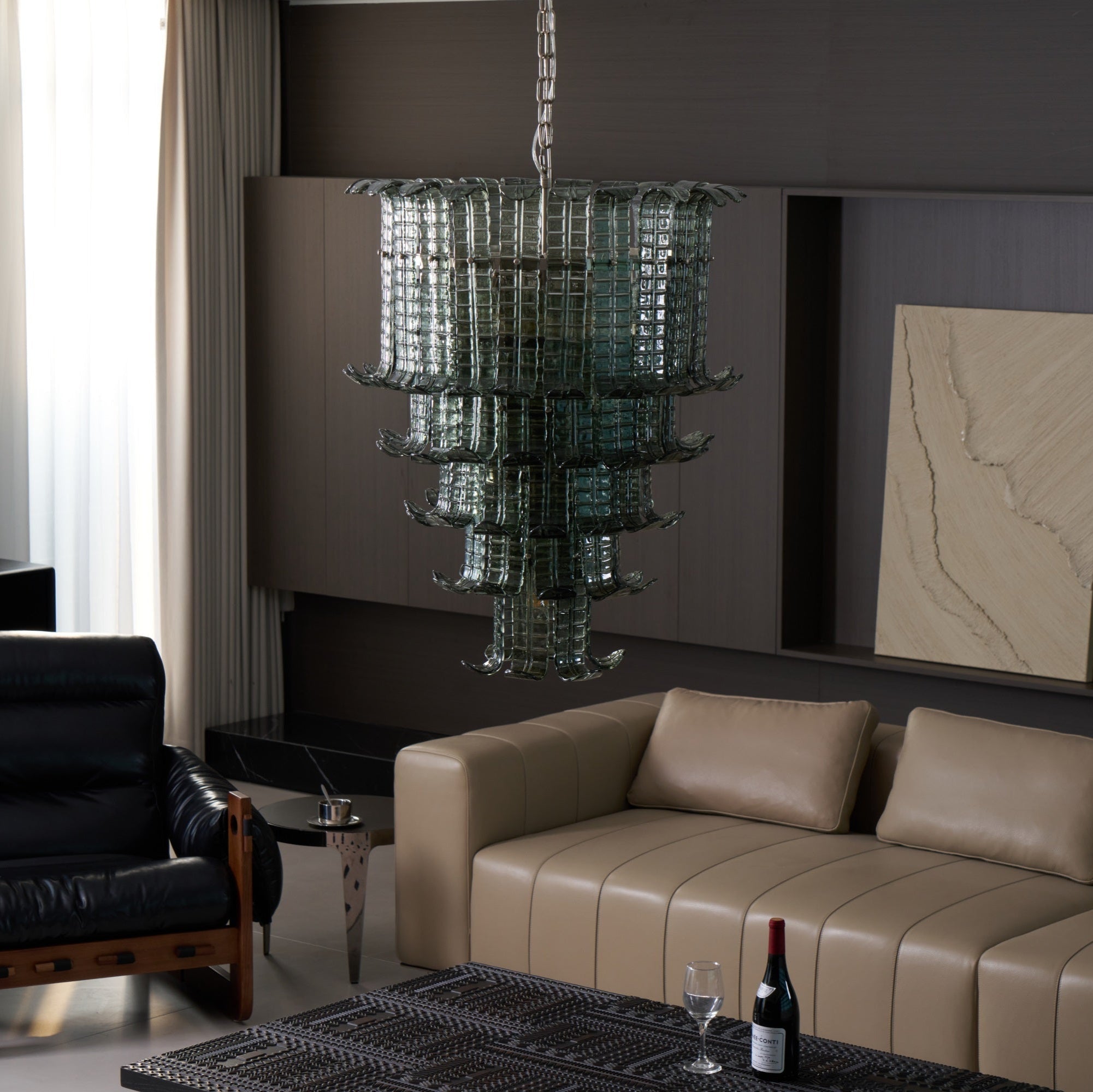 Aurora Chandelier Cascade Murano Glass Tiered Vintage - Neutralighting