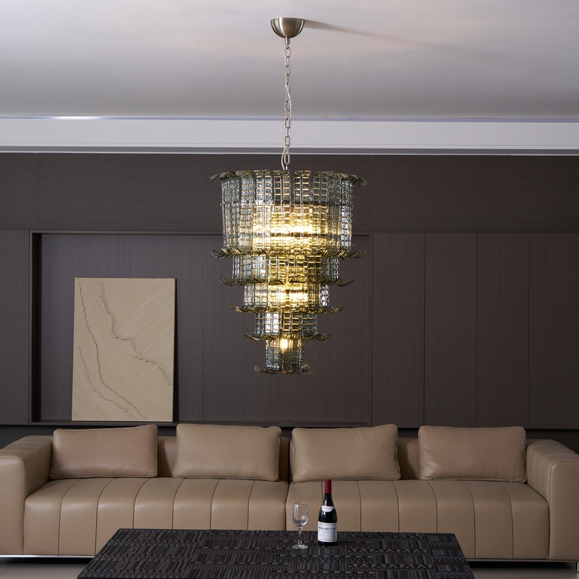 Aurora Chandelier Cascade Murano Glass Tiered Vintage - Neutralighting
