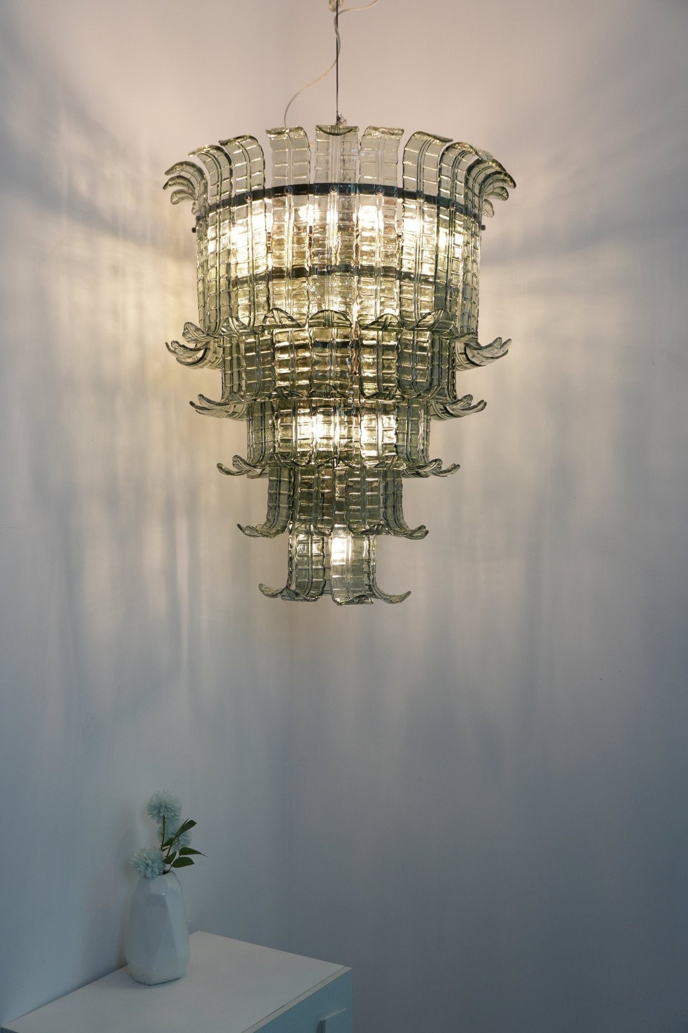 Aurora Chandelier Cascade Murano Glass Tiered Vintage - Neutralighting