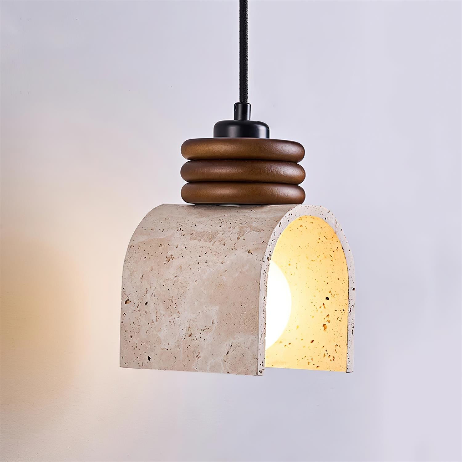 Ritta Pendant Light Travertine Arched - Letslighting