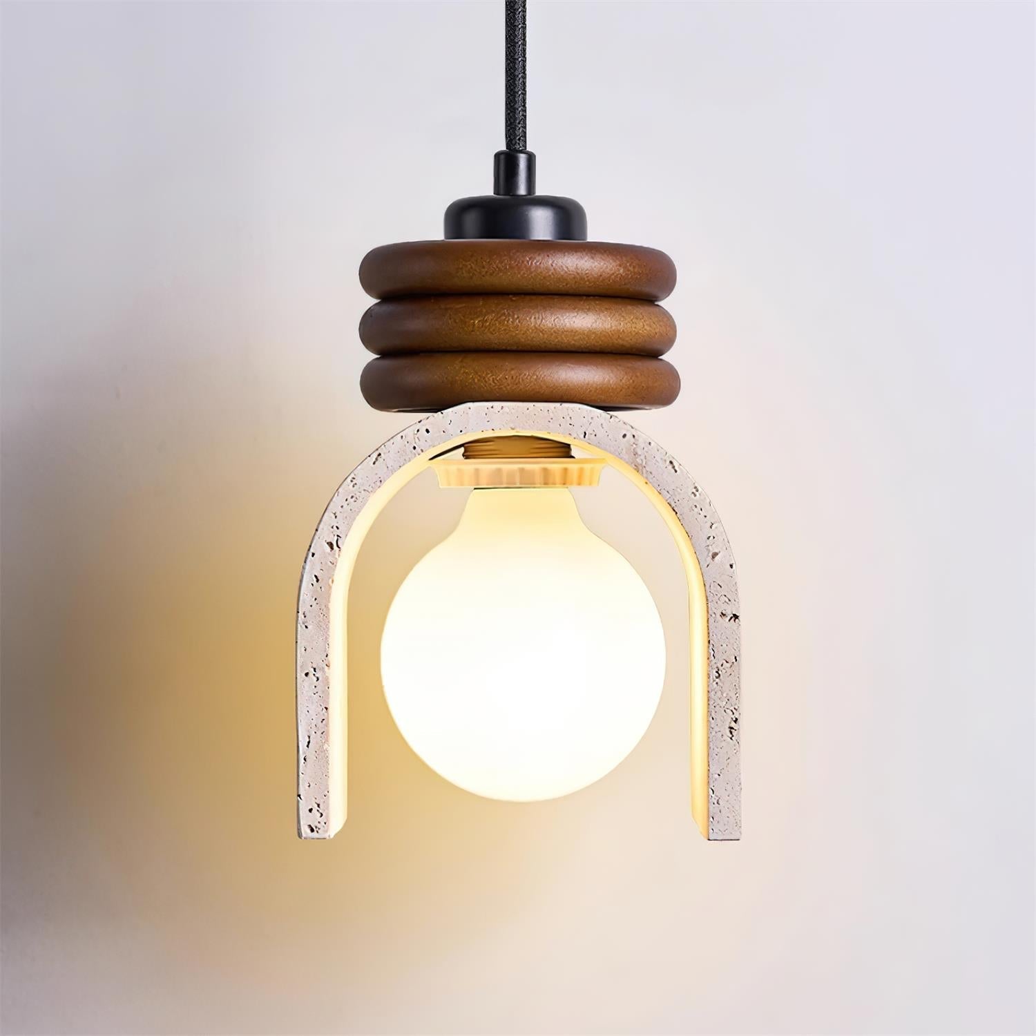 Ritta Pendant Light Travertine Arched - Letslighting