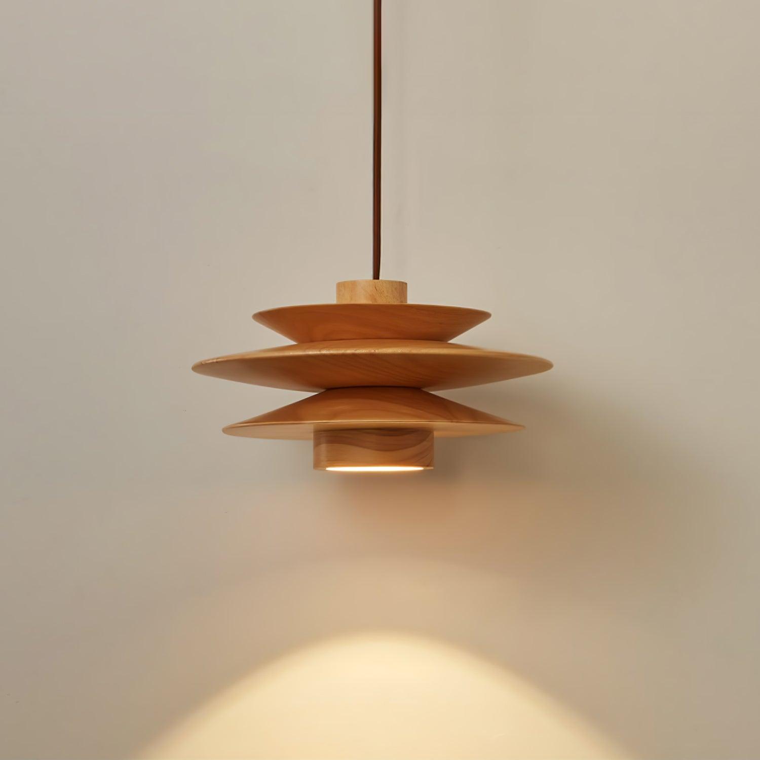 Eldora Holz Retro Pendelleuchte-Letslighting
