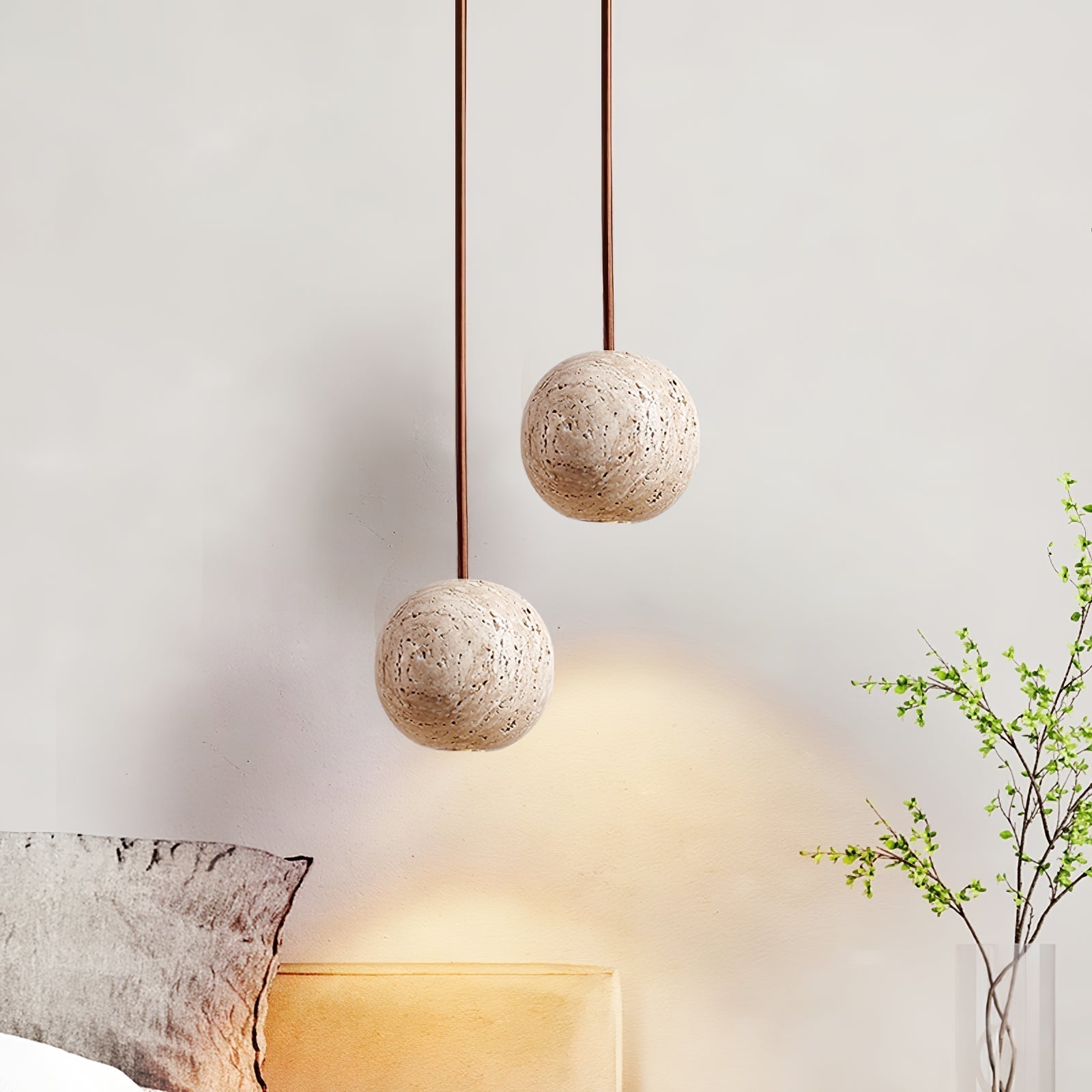 Trio Travertine Pendant Light - Neutralighting