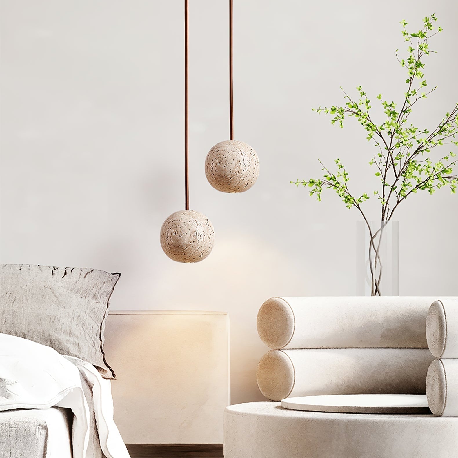 Trio Travertine Pendant Light - Neutralighting