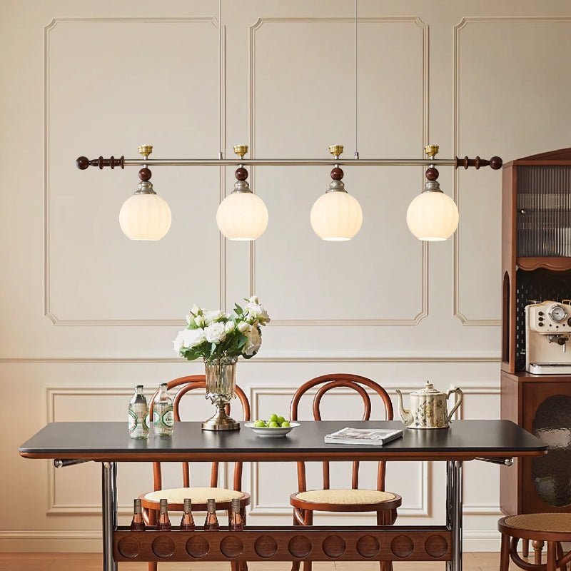Otheia Eleganz Vintage Linear Holz Pendelleuchte-Letslighting