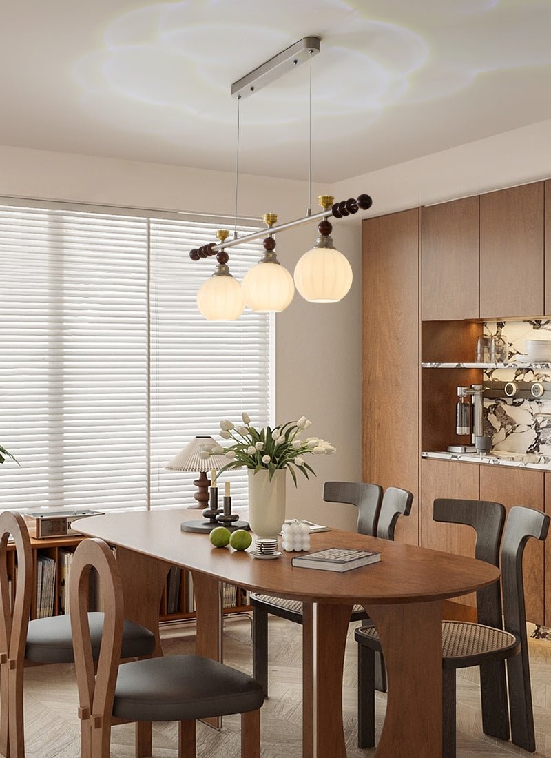 Otheia Eleganz Vintage Linear Holz Pendelleuchte-Letslighting