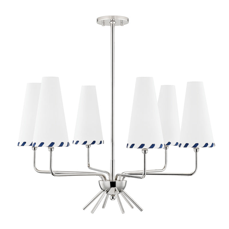 Haven Vintage Mid-Century Messing-Stoff-Kronleuchter-Letslighting