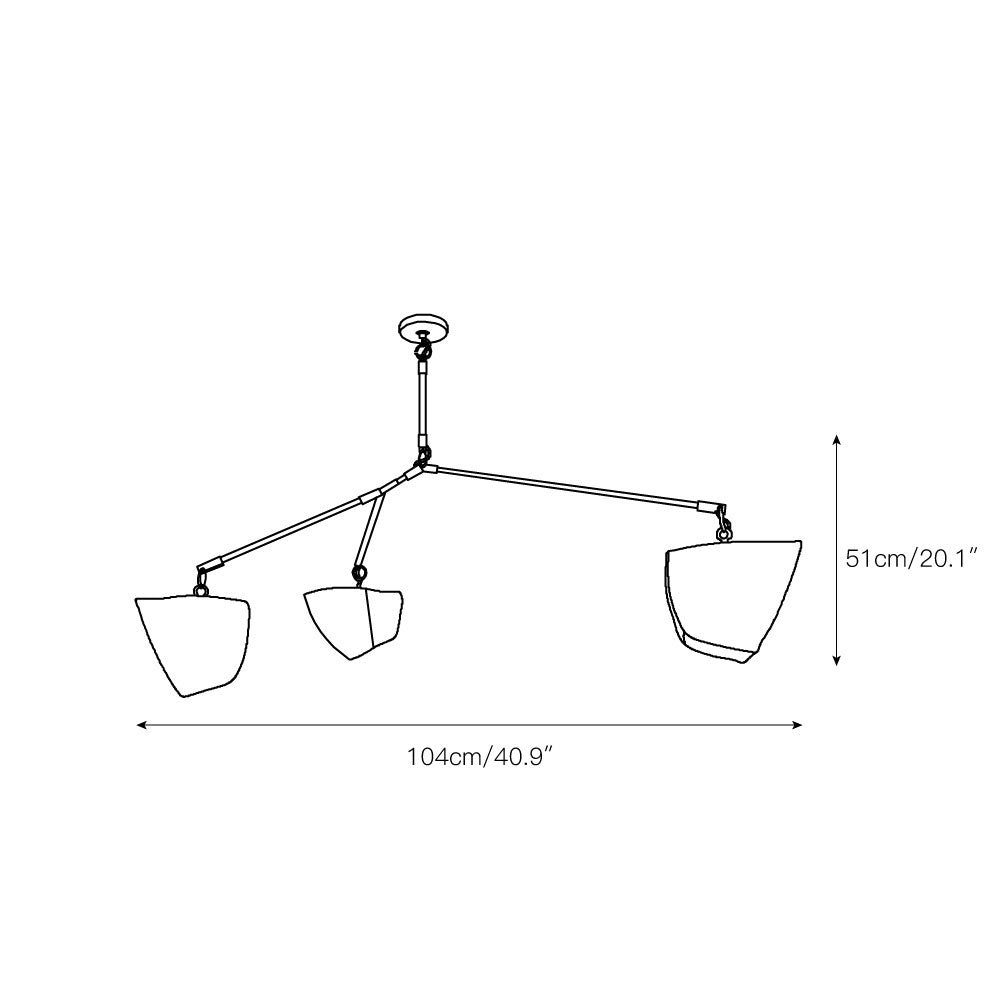 Iris Moderner Kronleuchter aus Messingkeramik-Letslighting