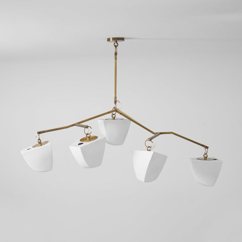 Iris Moderner Kronleuchter aus Messingkeramik-Letslighting