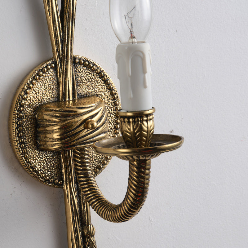 Juno Industrielle Vintage Wandleuchte aus Messing-Letslighting