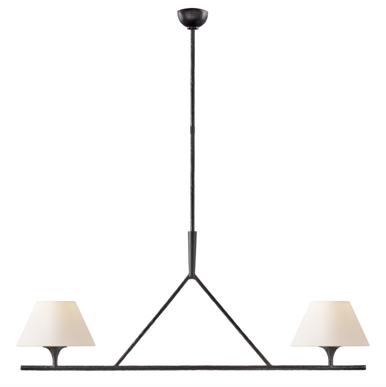 Keen Linearer Moderner Eleganter Messing-Stoff-Kronleuchter-Letslighting