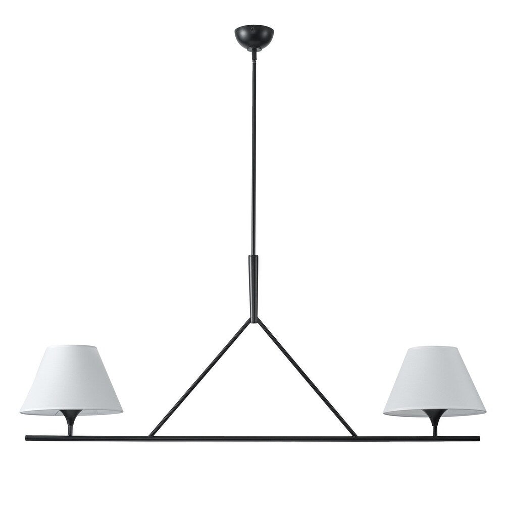 Keen Linearer Moderner Eleganter Messing-Stoff-Kronleuchter-Letslighting