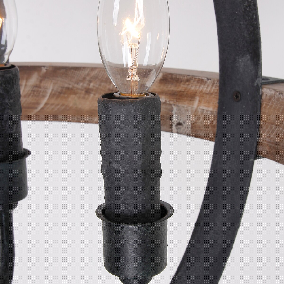 Luxe Vintage Industrial Holz Pendelleuchte-Letslighting