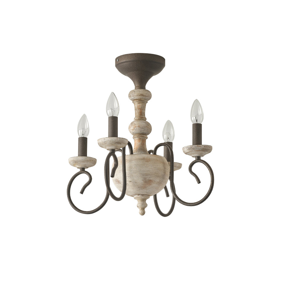 Myst Vintage Deckenleuchte aus Holz-Letslighting