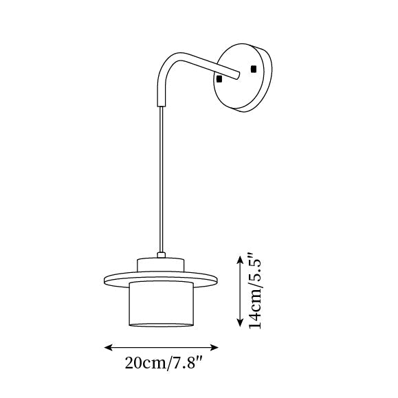 Ritta Wall Lamp Travertine Cylinder Walnut Wood - Letslighting