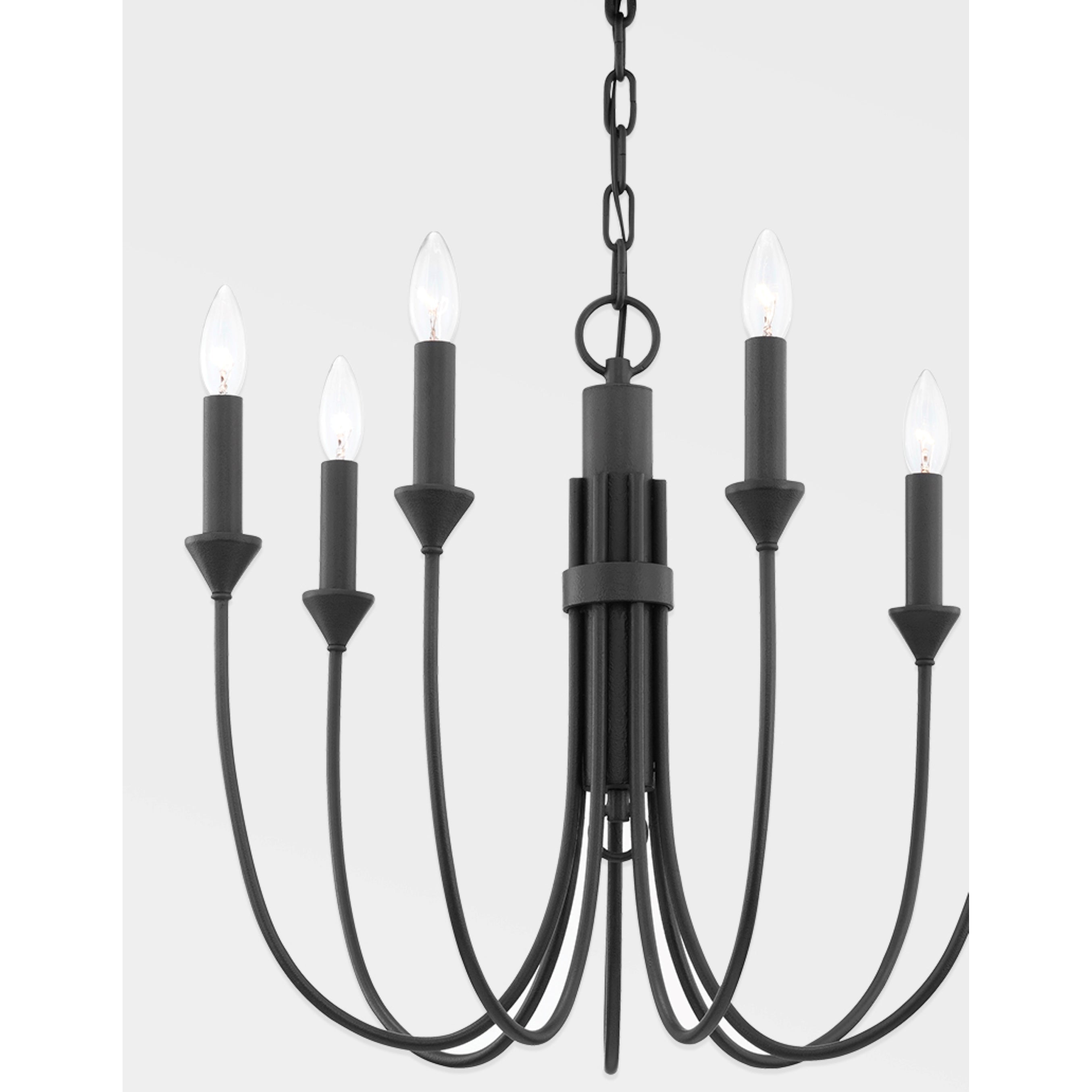 Onyx Schwarzer Industrieller Vintage Kronleuchter-Letslighting