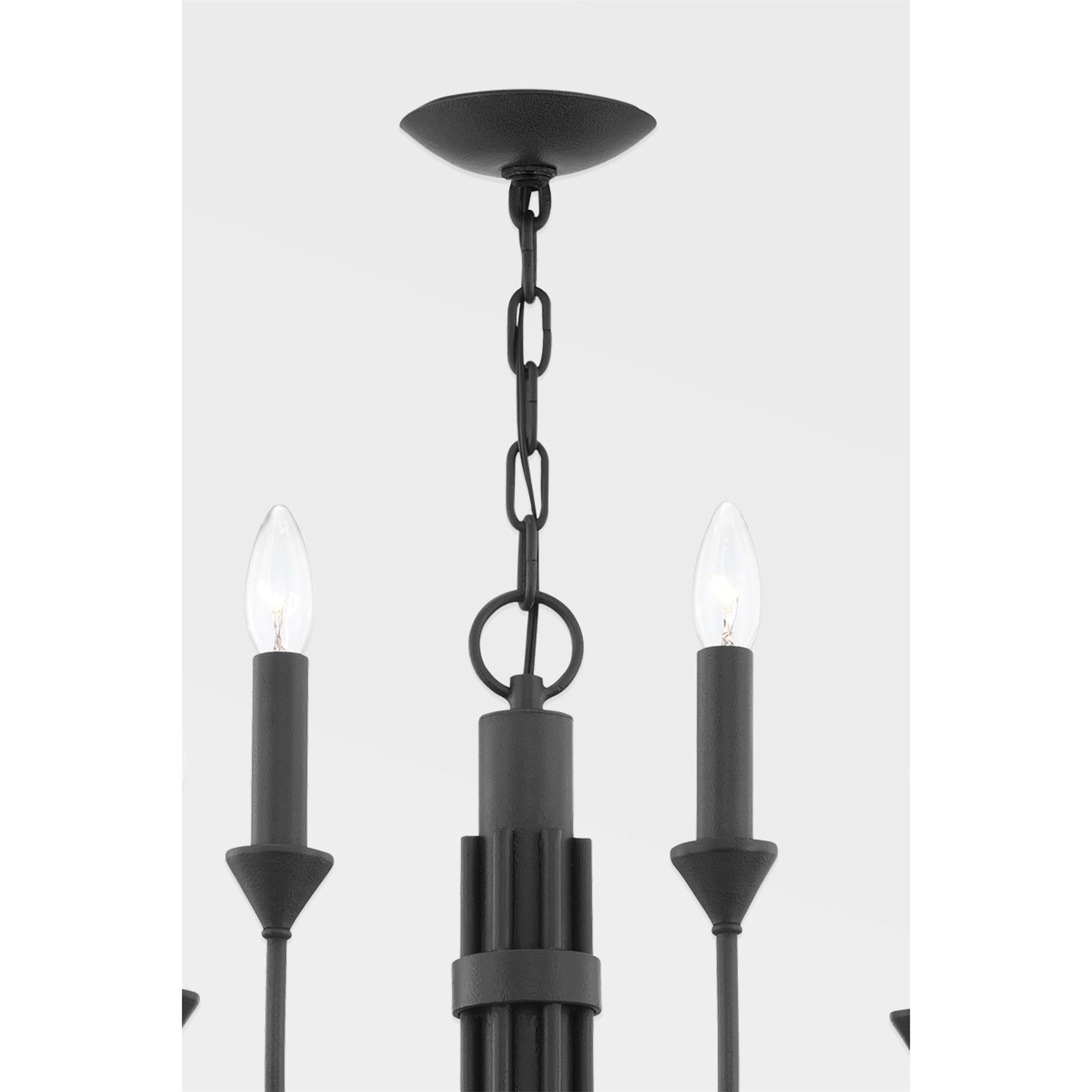 Onyx Schwarzer Industrieller Vintage Kronleuchter-Letslighting