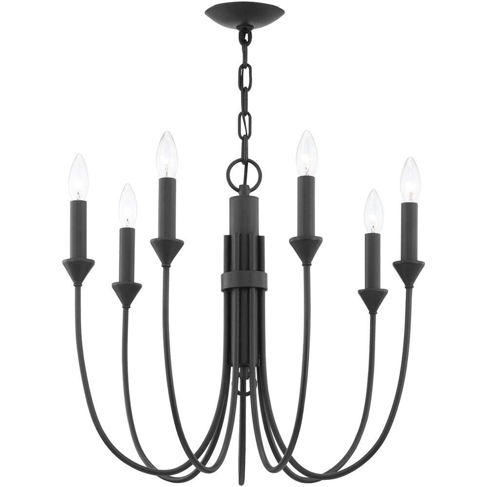 Onyx Schwarzer Industrieller Vintage Kronleuchter-Letslighting