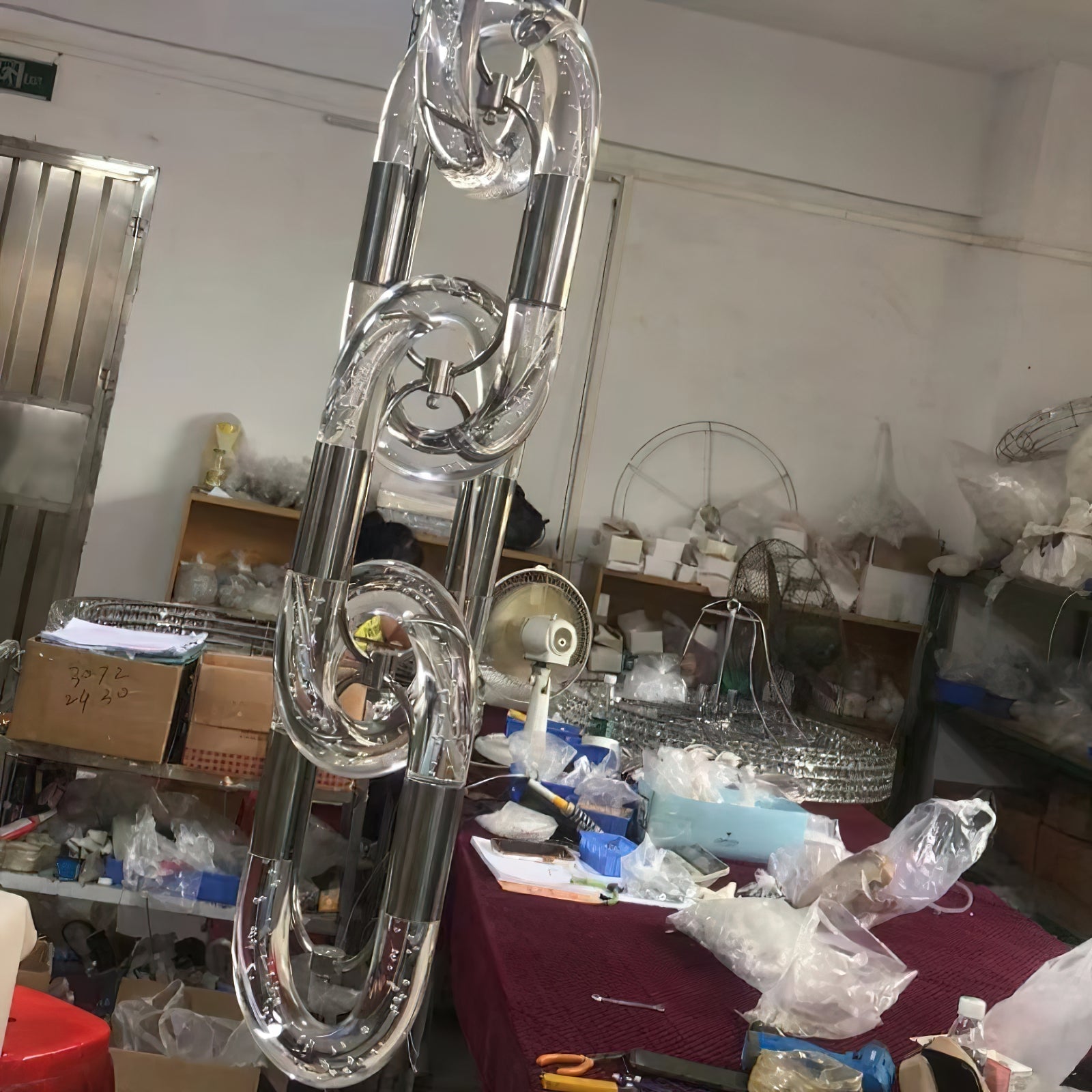 Flamara Moderne Pendelleuchte Edelstahl Kettendesign-Letslighting