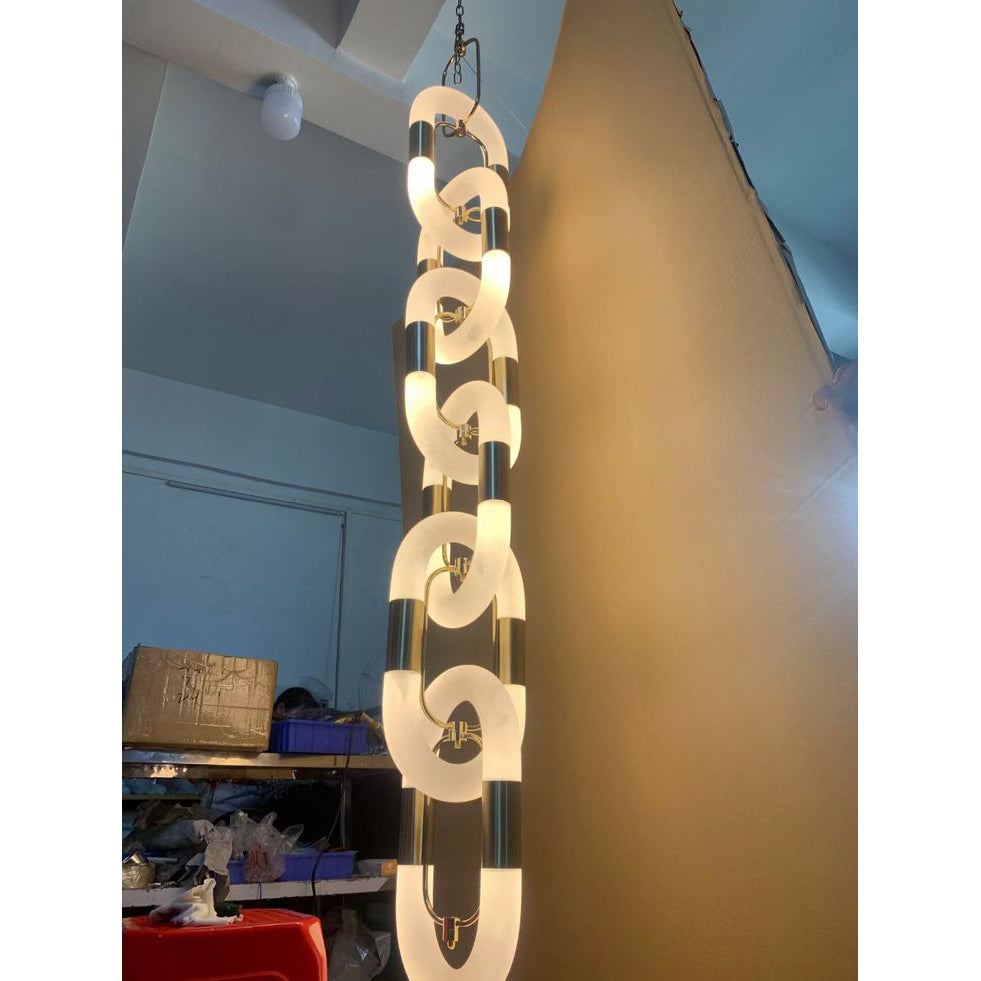 Flamara Moderne Pendelleuchte Edelstahl Kettendesign-Letslighting