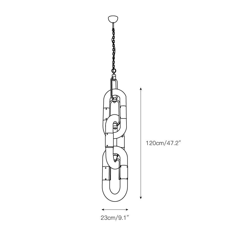 Flamara Moderne Pendelleuchte Edelstahl Kettendesign-Letslighting