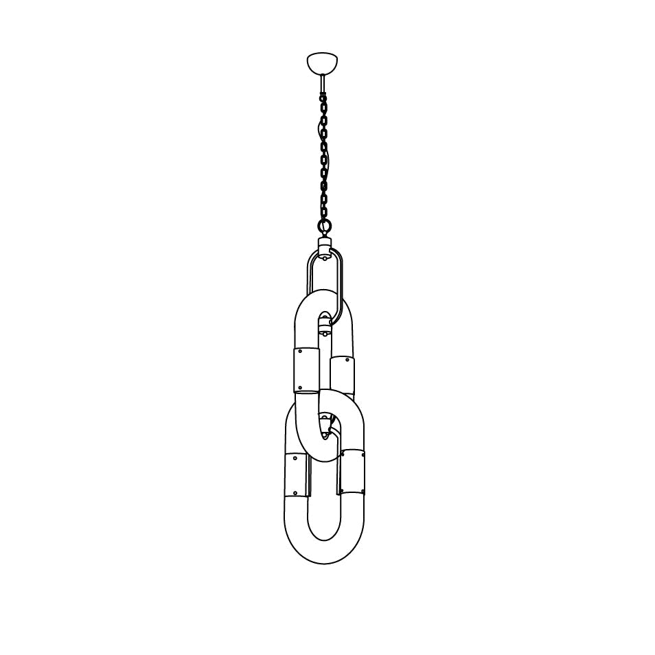 Flamara Moderne Pendelleuchte Edelstahl Kettendesign-Letslighting