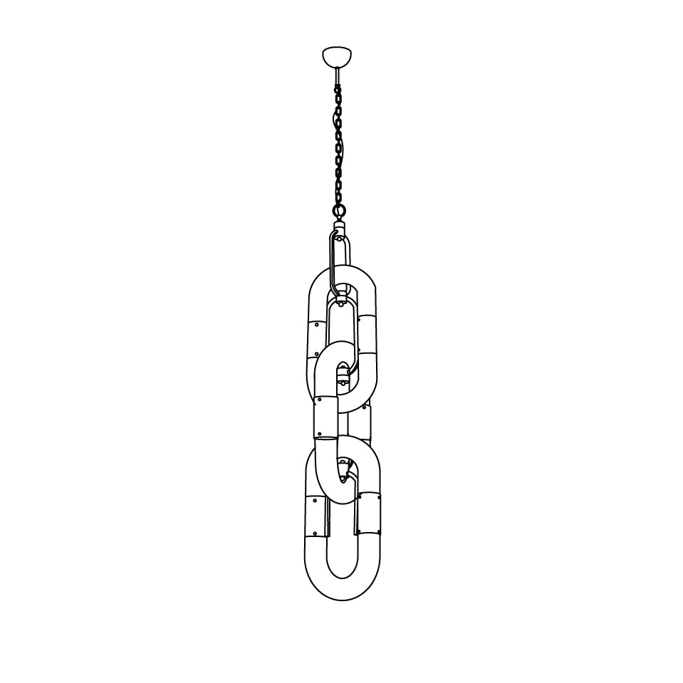 Flamara Moderne Pendelleuchte Edelstahl Kettendesign-Letslighting