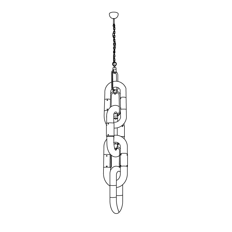 Flamara Moderne Pendelleuchte Edelstahl Kettendesign-Letslighting