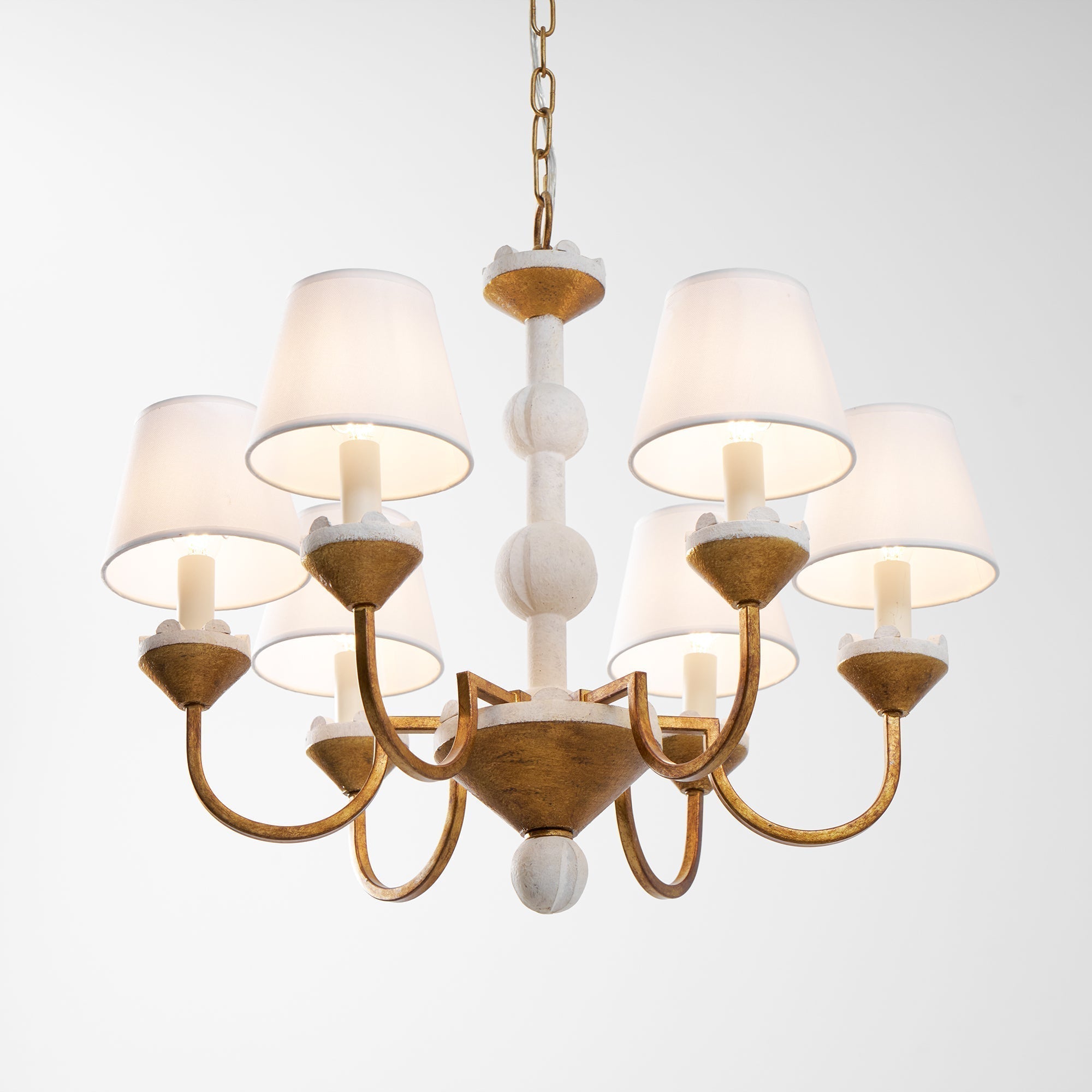 Quest Eleganter Vintage-Stoff-Kronleuchter-Letslighting