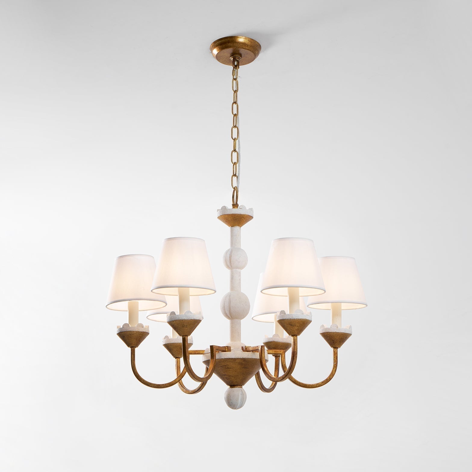 Quest Eleganter Vintage-Stoff-Kronleuchter-Letslighting
