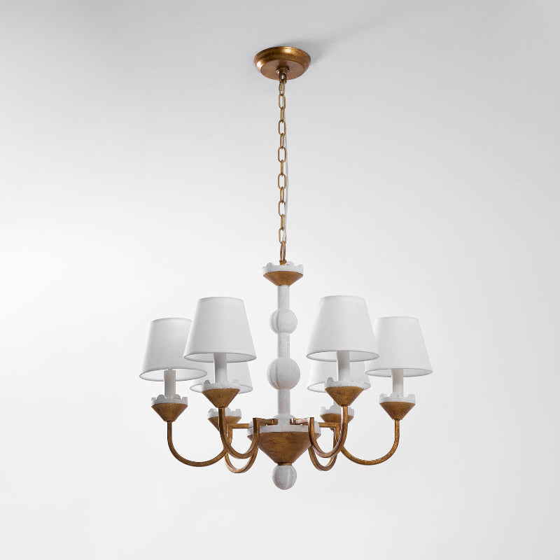 Quest Eleganter Vintage-Stoff-Kronleuchter-Letslighting