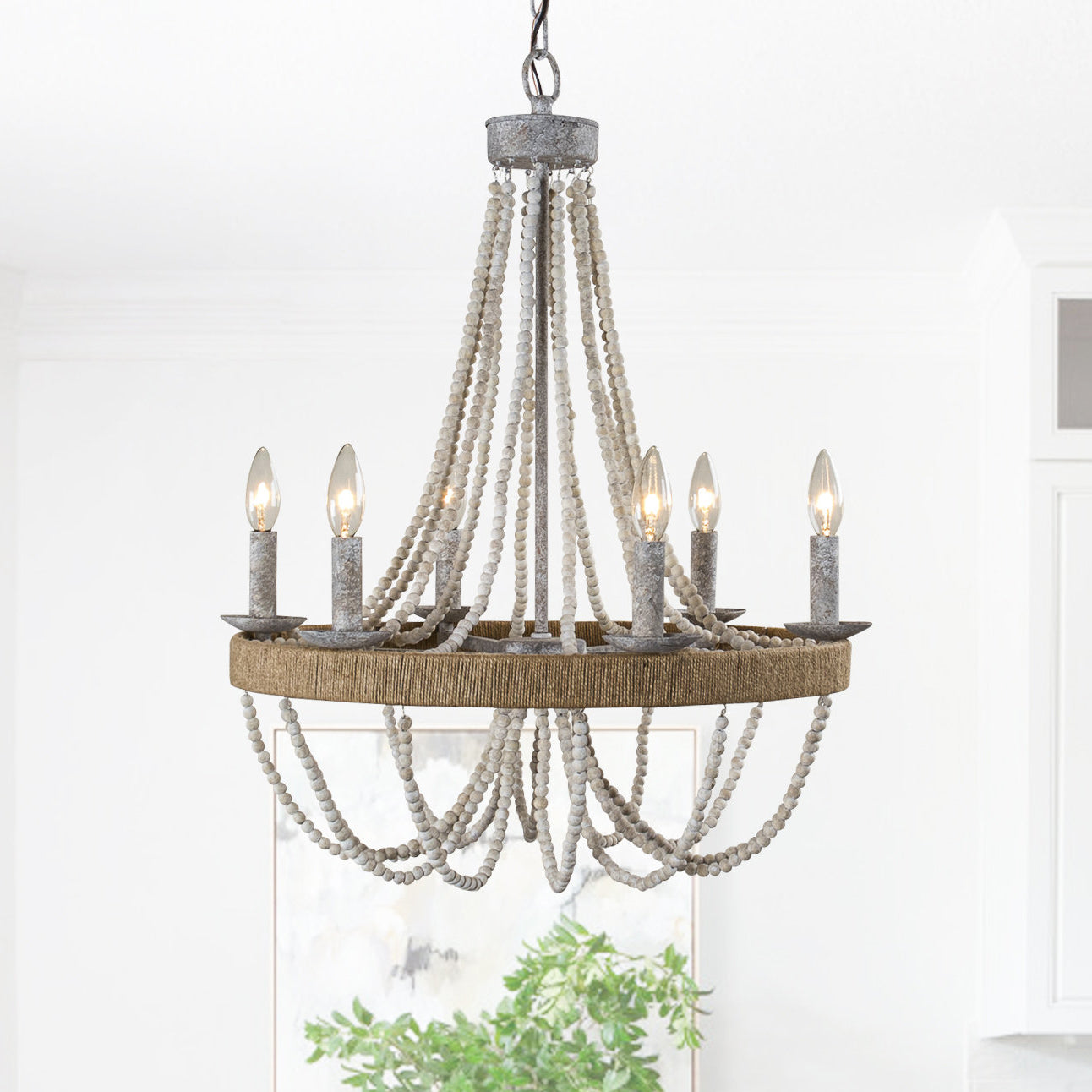 Rise Traditioneller Vintage-Kronleuchter aus Holz-Letslighting