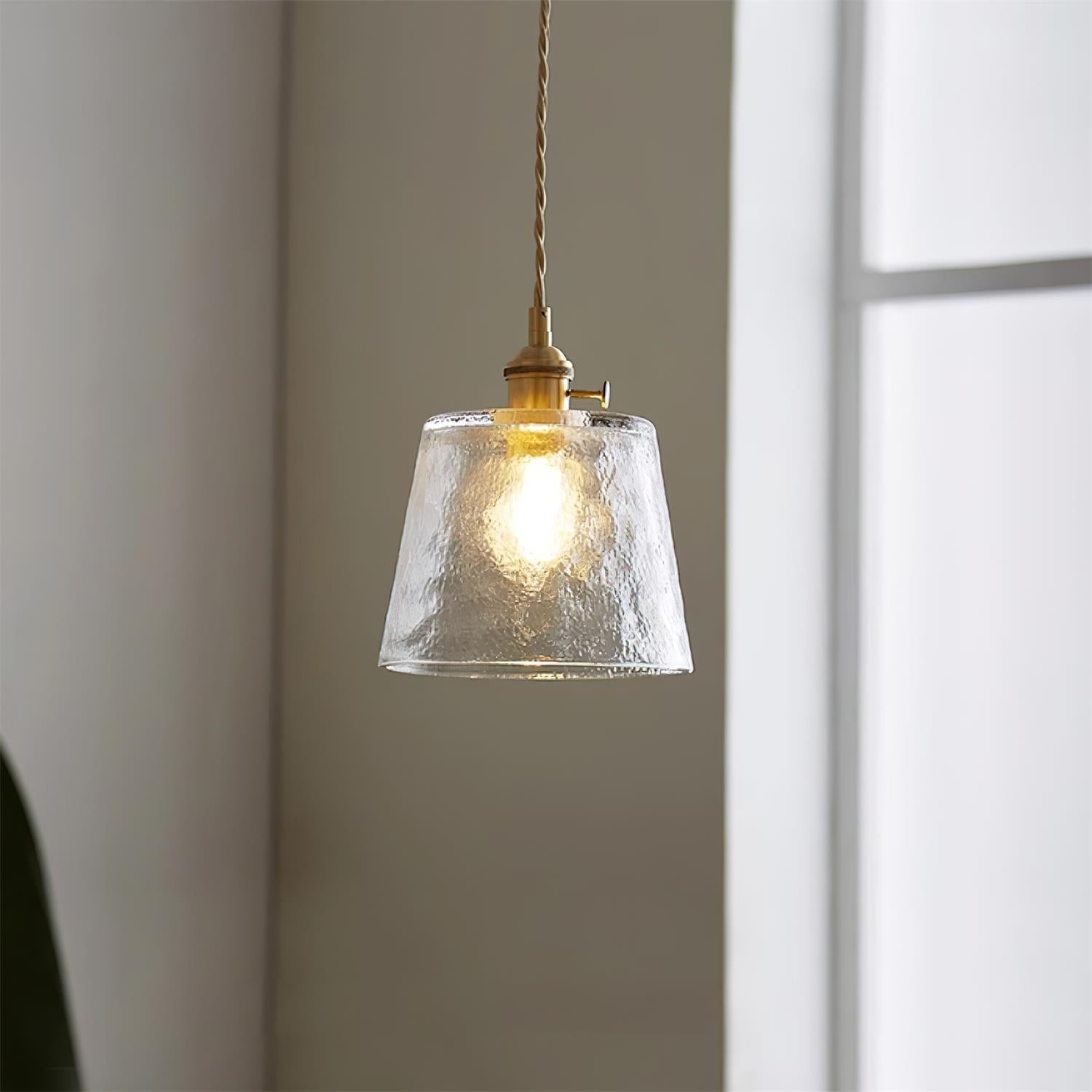 Tatum Messing Glas Vintage Pendelleuchte-Letslighting