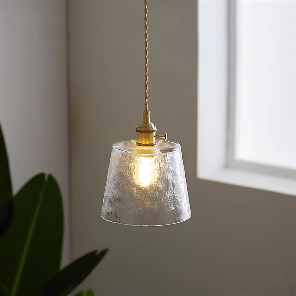 Tatum Messing Glas Vintage Pendelleuchte-Letslighting