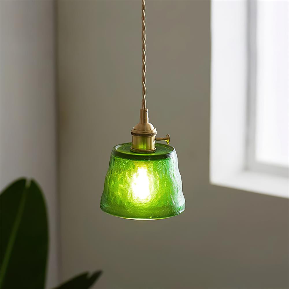 Tatum Messing Glas Vintage Pendelleuchte-Letslighting