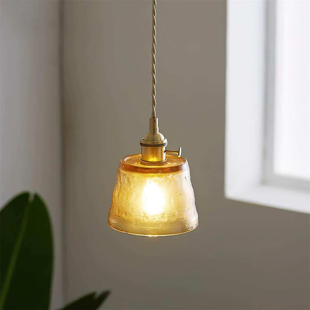 Tatum Messing Glas Vintage Pendelleuchte-Letslighting