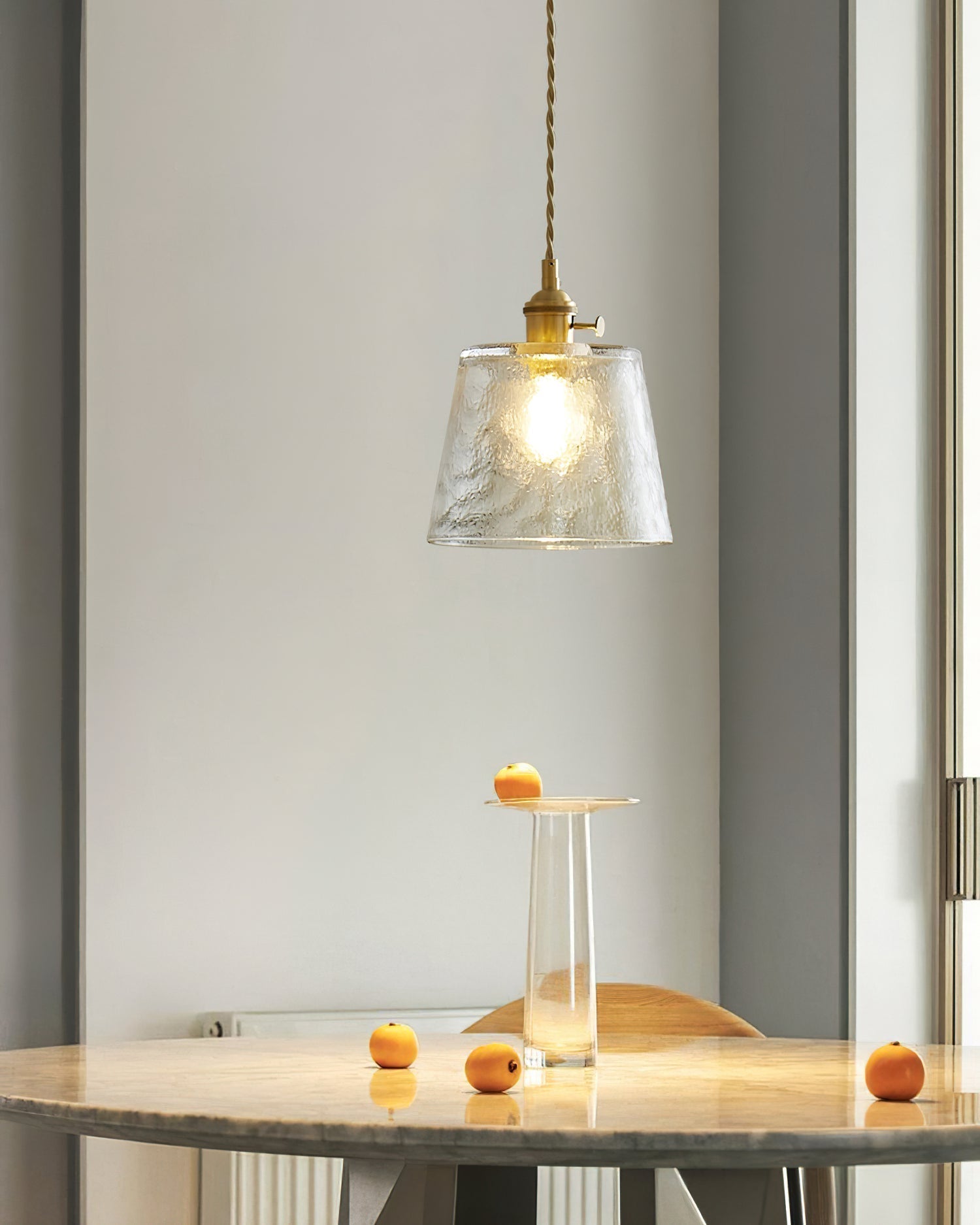 Tatum Messing Glas Vintage Pendelleuchte-Letslighting