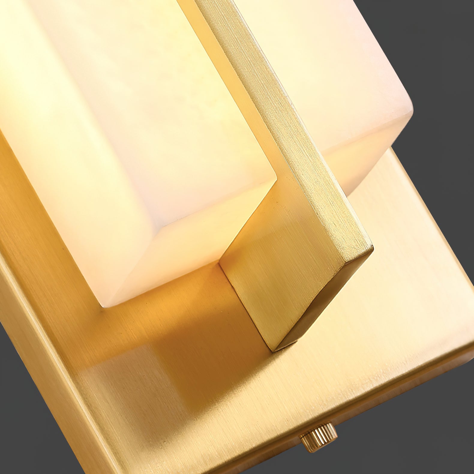 Yale LED Modern Minimalist Brass Alabaster Sconce Wall Lamp - Letslighting