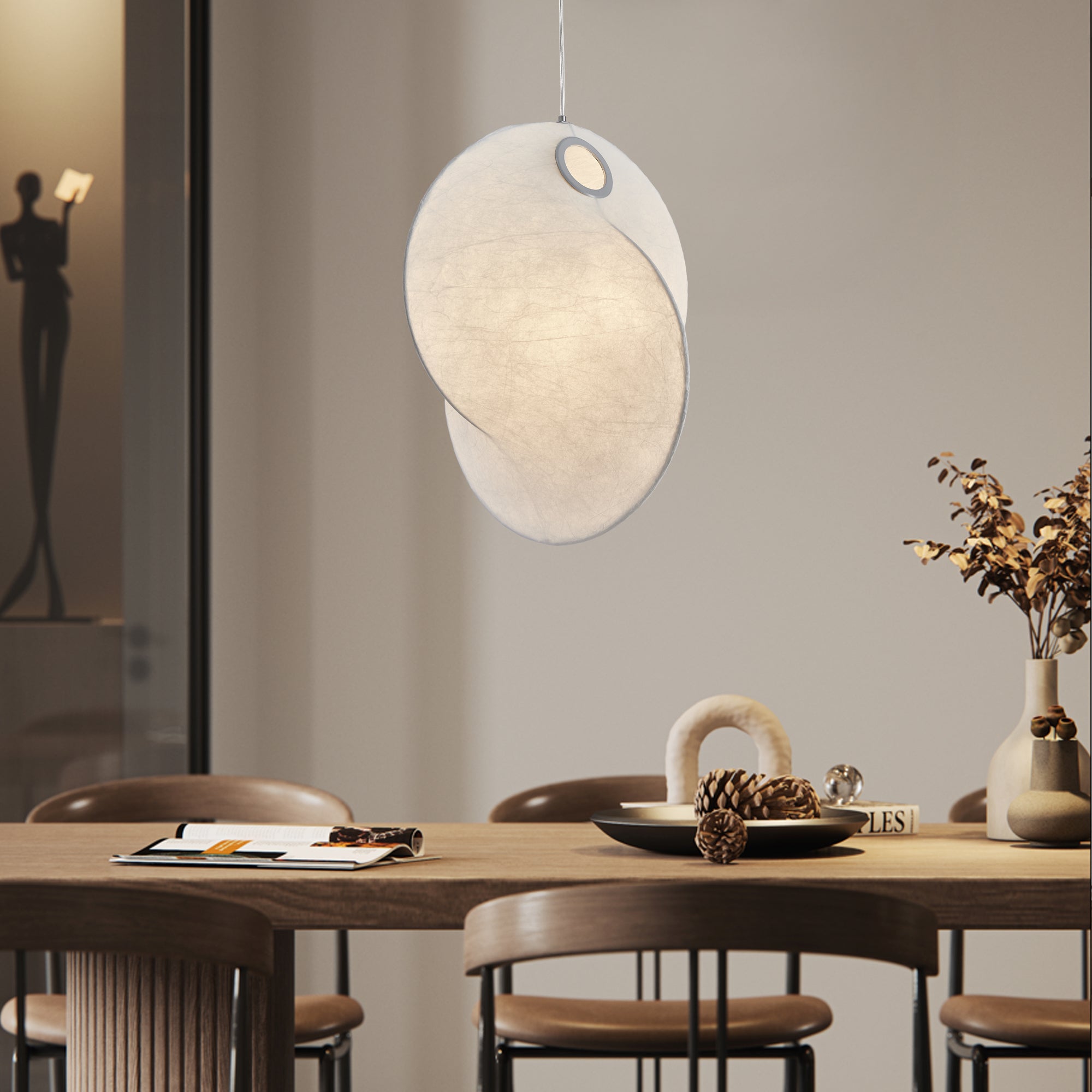 Verine Skulpturale Seiden-Pendelleuchte-Letslighting