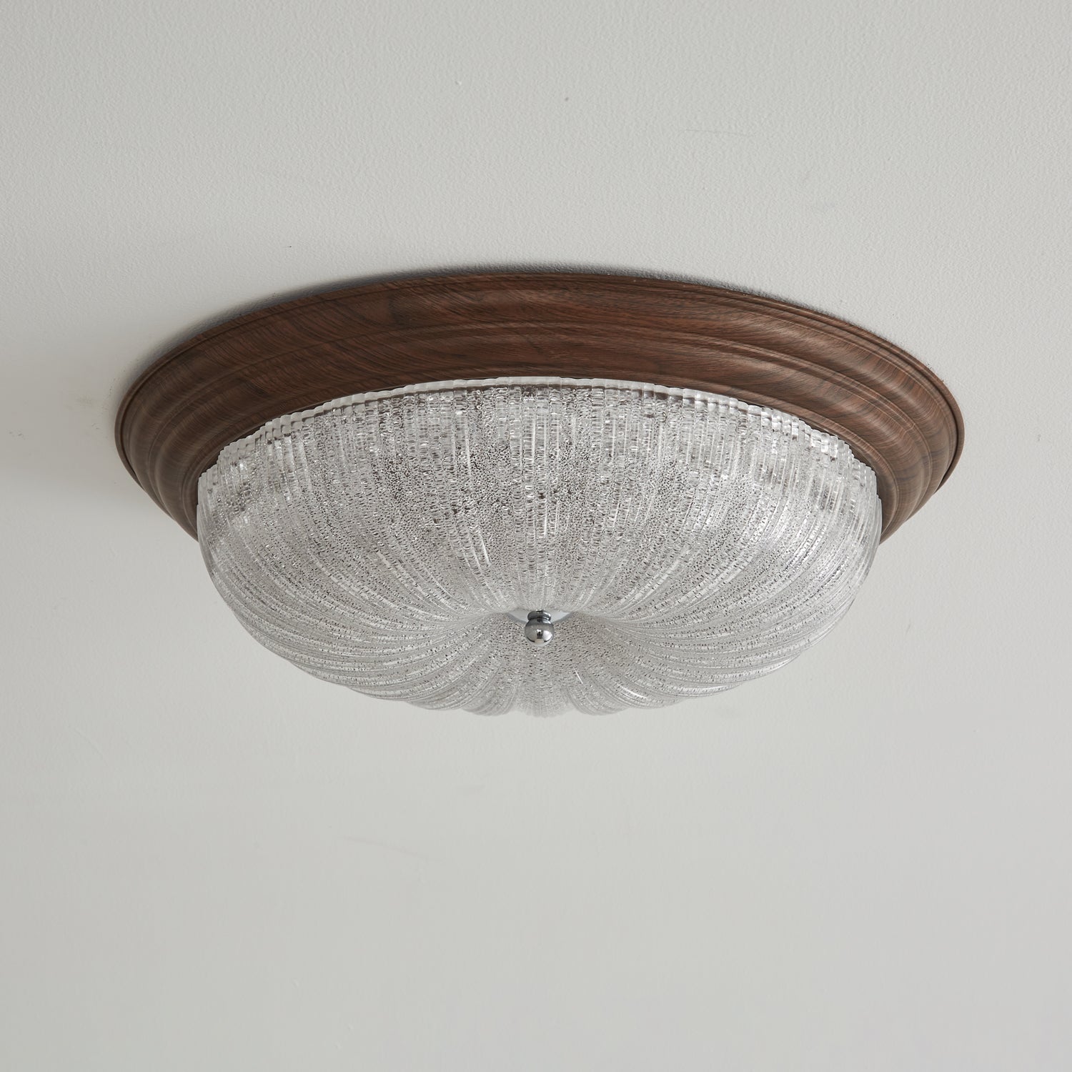 Esorila Premium Elegante Deckenleuchte Nussbaum Glas-Letslighting