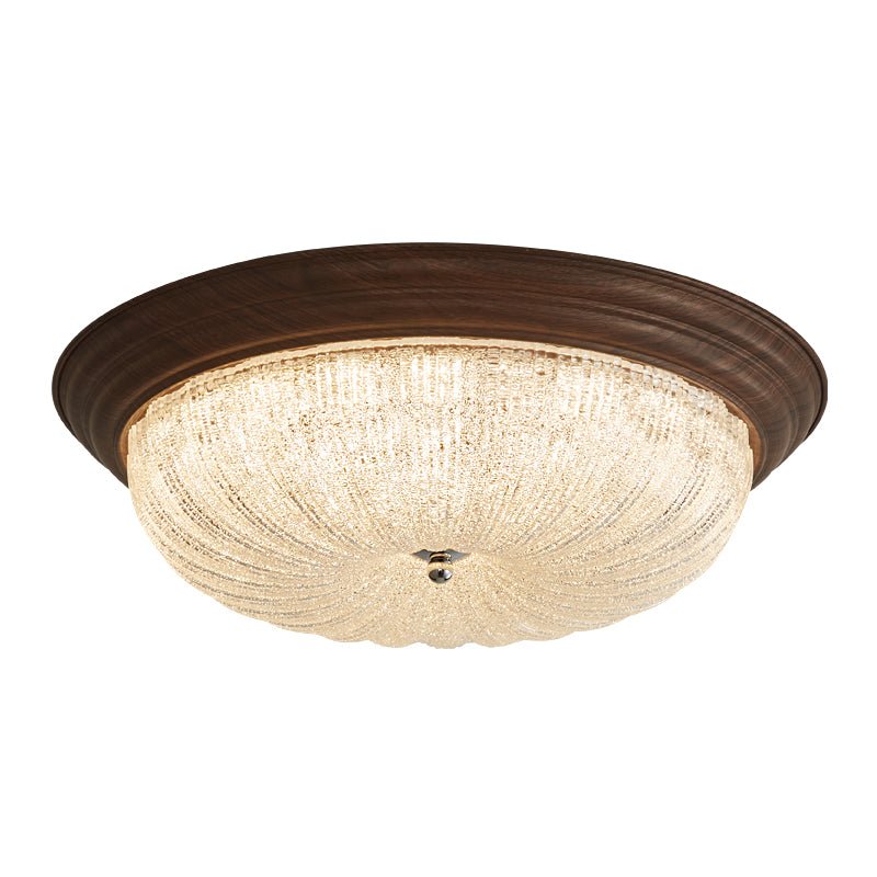 Esorila Premium Elegante Deckenleuchte Nussbaum Glas-Letslighting