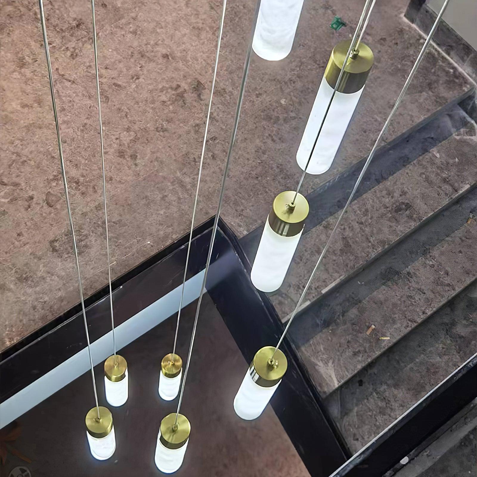 Zeal Modern Minimalist Cascade Alabaster Chandelier - Letslighting