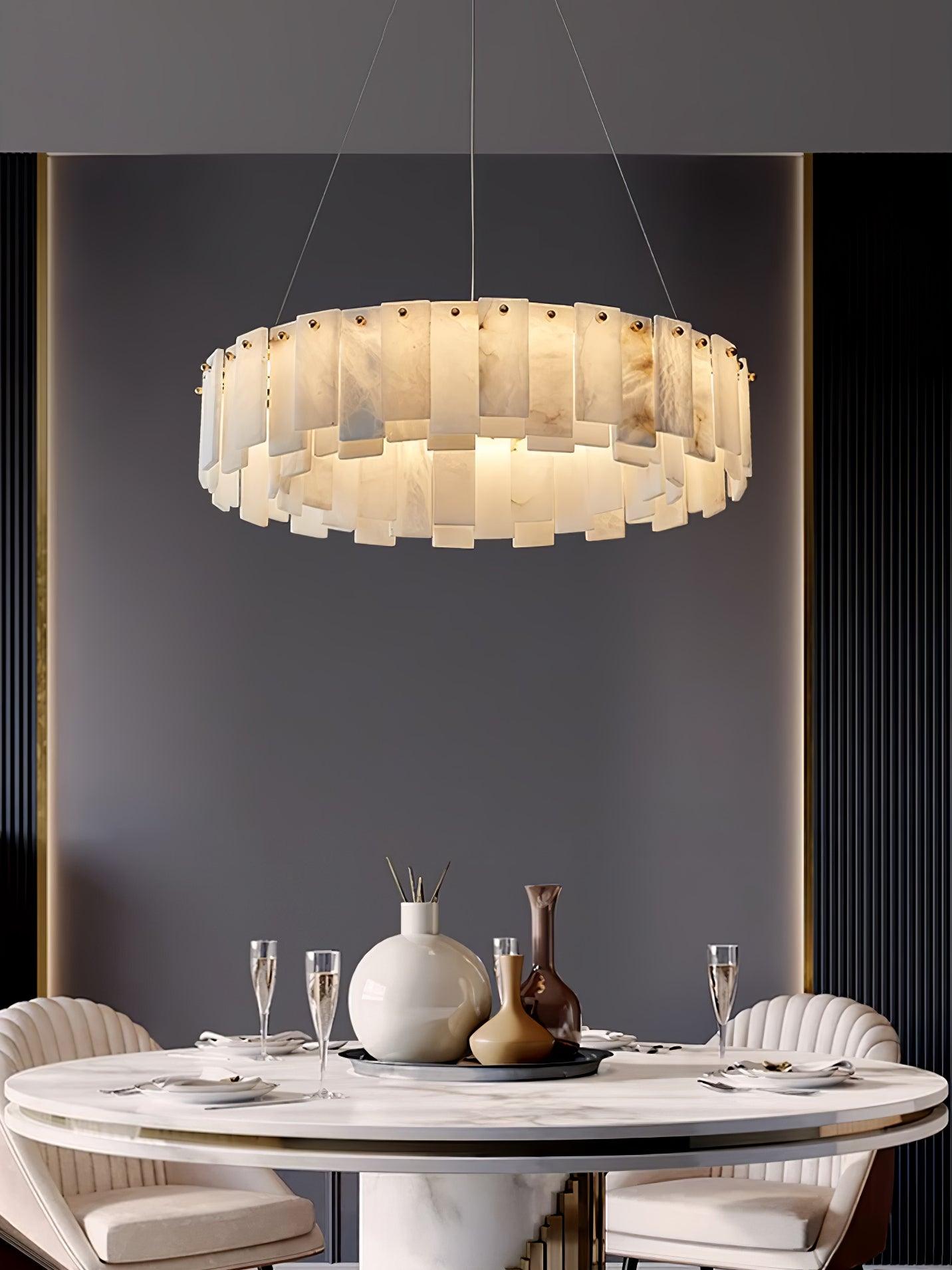 Vodore Alabaster Pendant Light Chandelier - Neutralighting