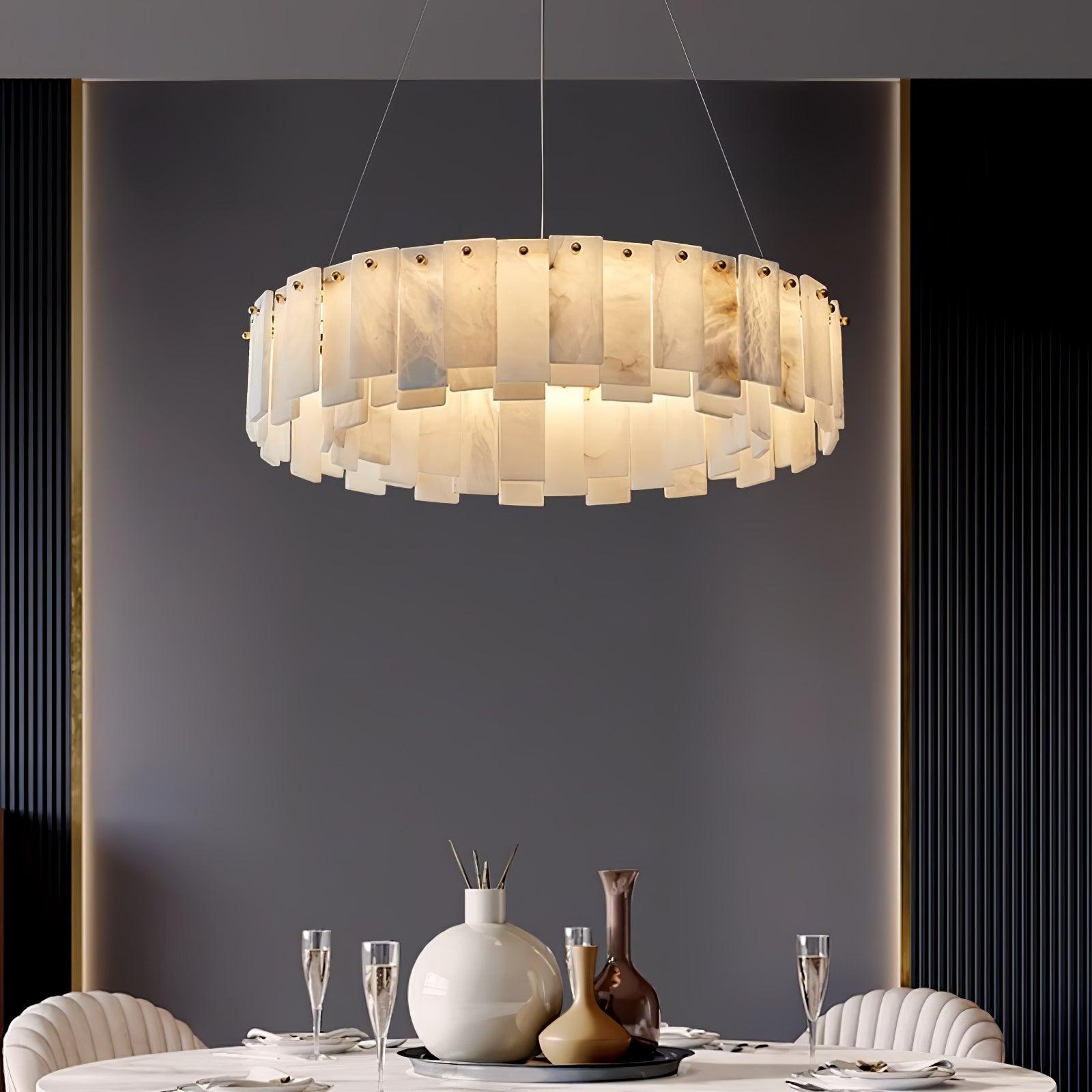 Vodore Alabaster Pendant Light Chandelier - Neutralighting