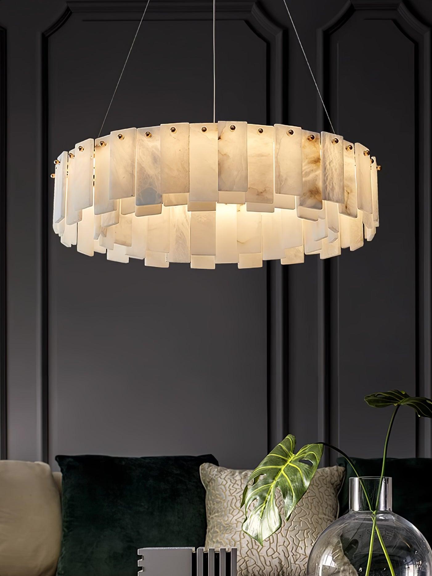 Vodore Alabaster Pendant Light Chandelier - Neutralighting