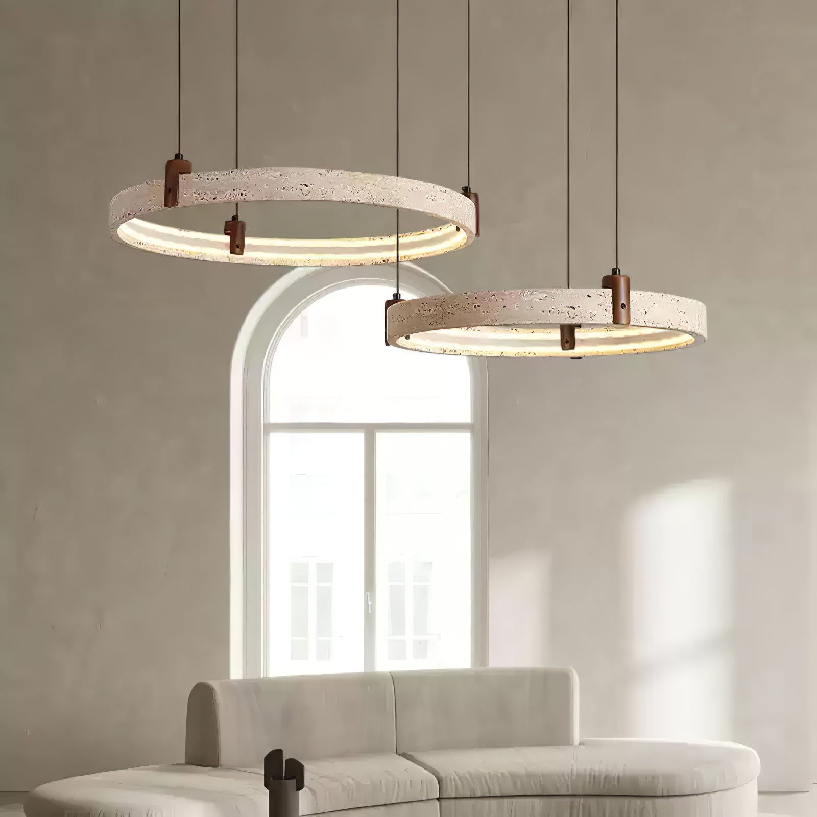 Orvinir Travertine Chandelier - Neutralighting