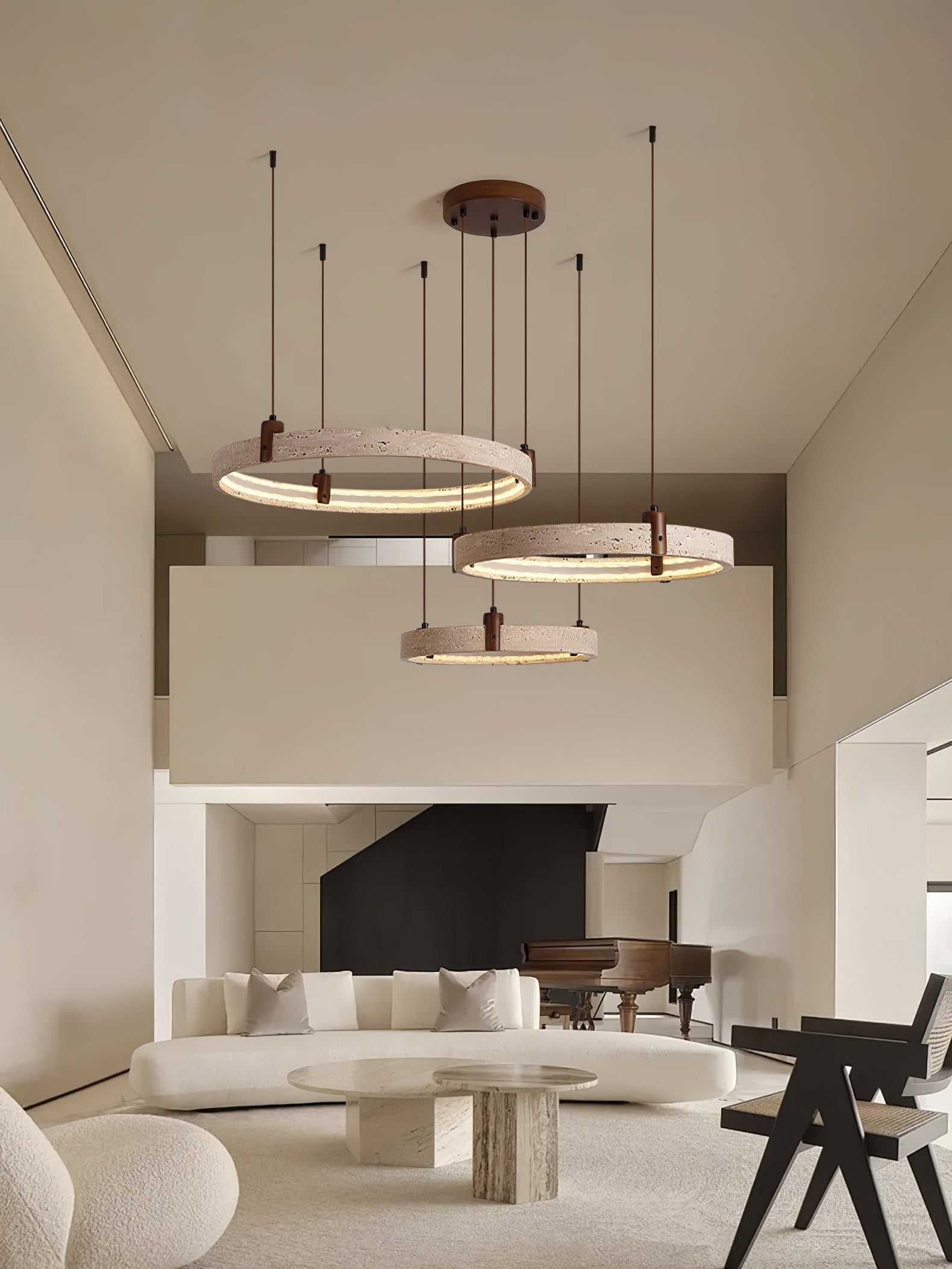 Orvinir Travertine Chandelier - Neutralighting