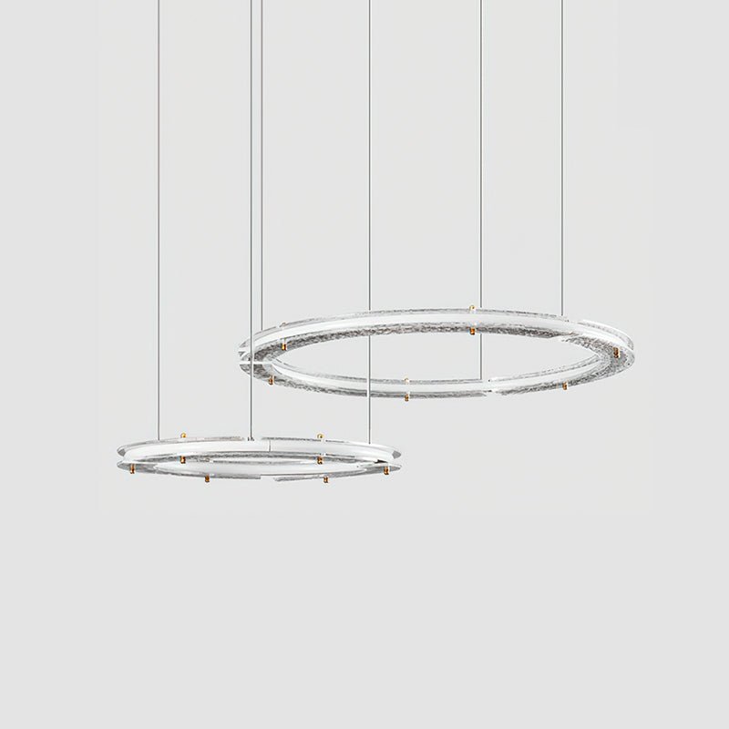 Lunara Dual-Ring Crystal Chandelier - Blowlighting